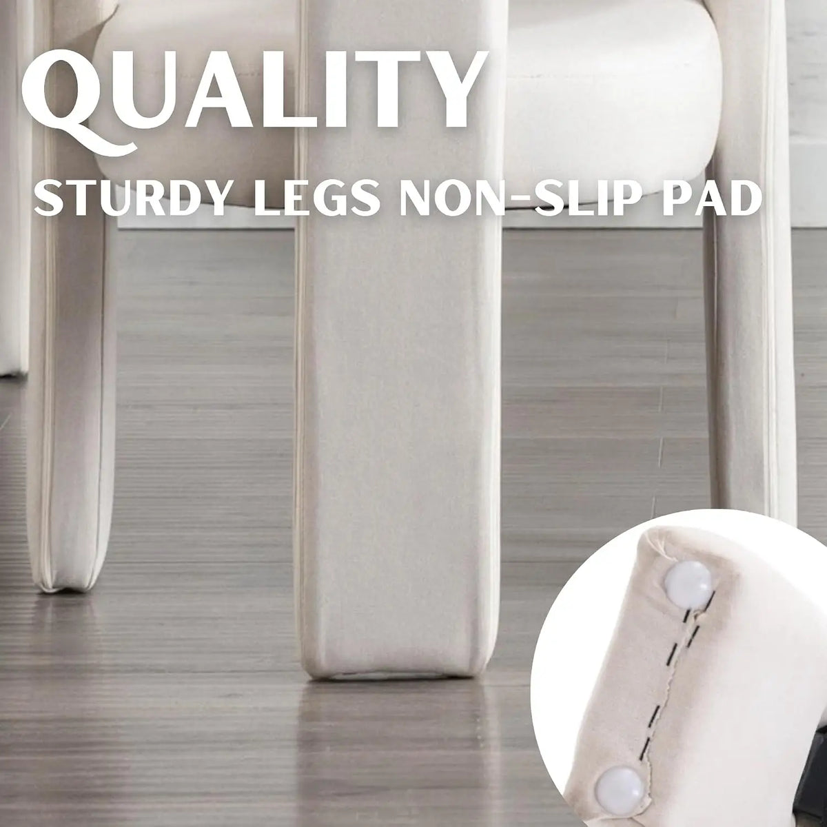 Modern linen-upholstered barrel dining chair with arms
