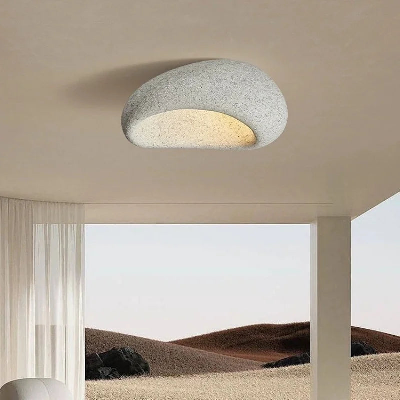 Sculptural Wabi-Sabi Ceiling Light — Organic Modern Pendant