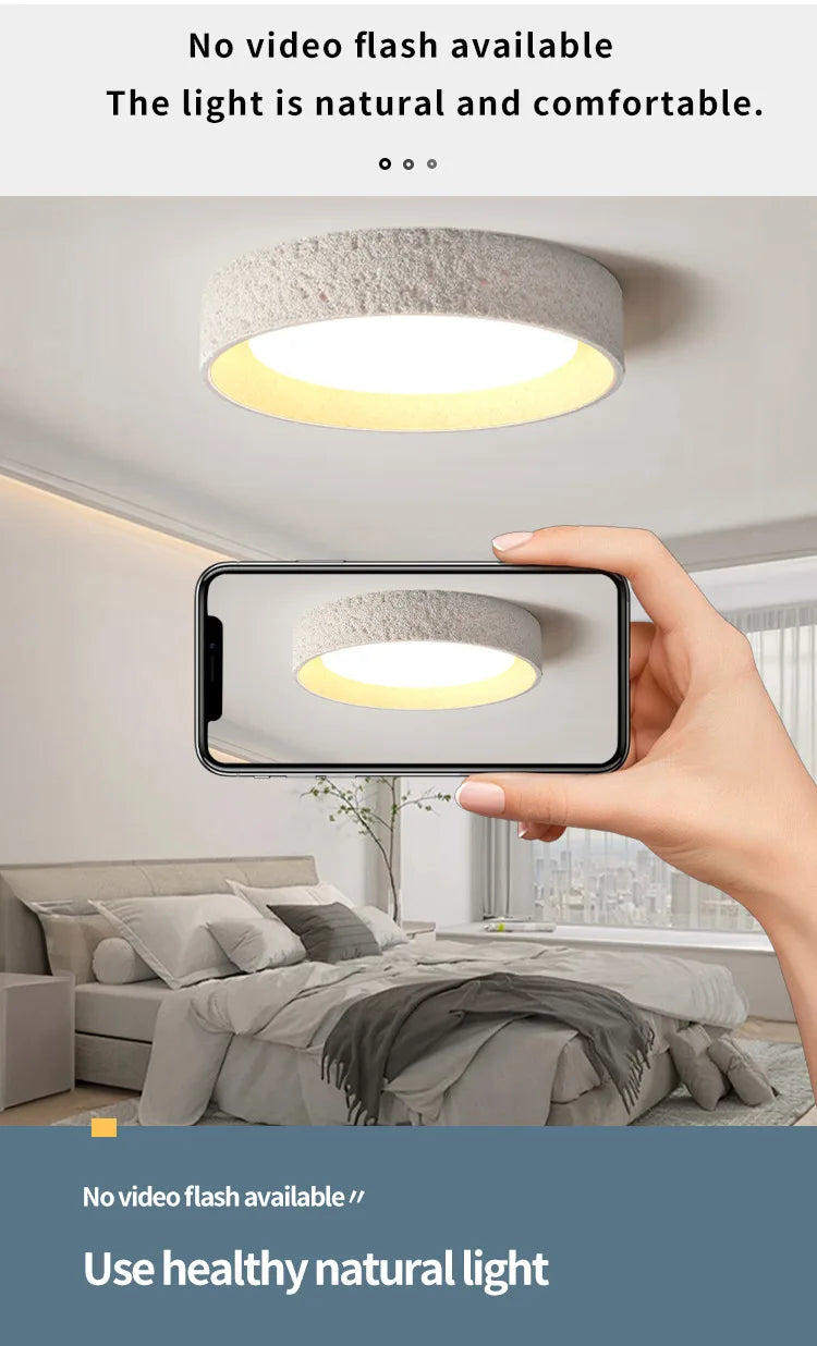 Nordic Wabi-Sabi LED Ceiling Light — Ironware & Acrylic Fixture
