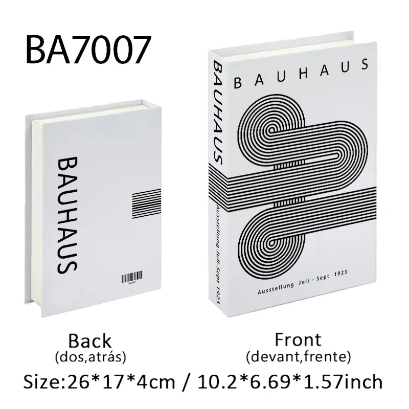 Faux Book Storage Box — Bauhaus Style Accent, 10.5"
