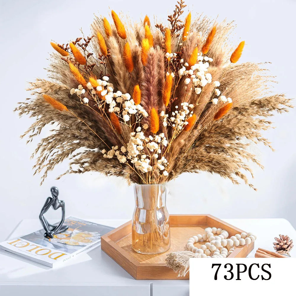 Autumn Pampas & Bunny Tails Dried Bouquet — Boho Vase Filler