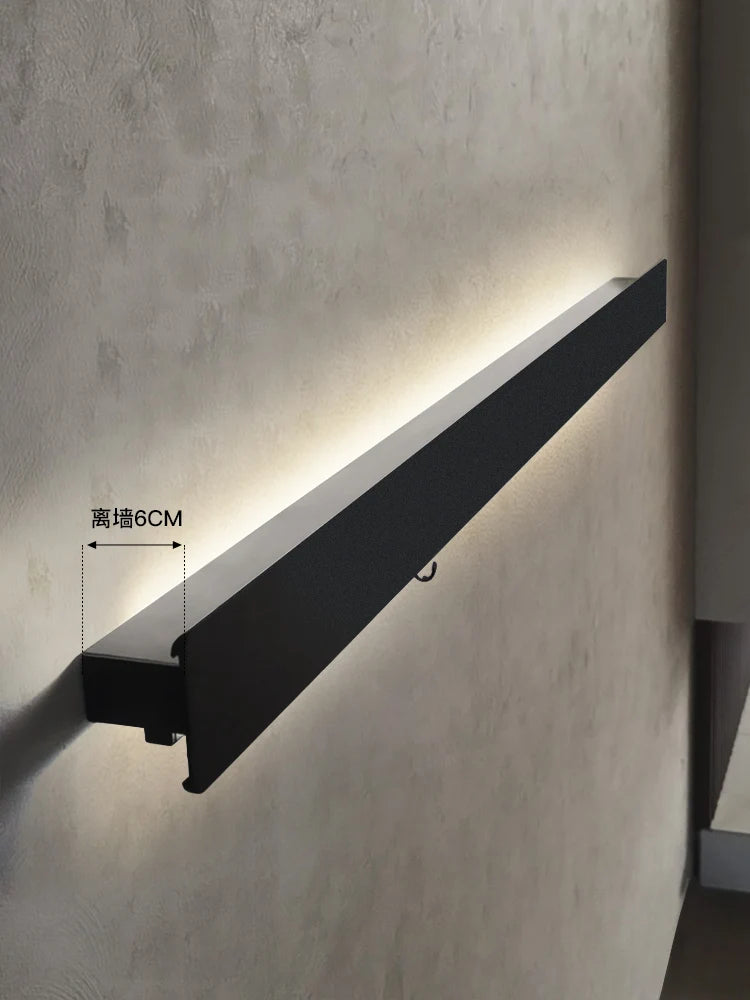 Minimalist Rectangular Bedroom Bedside Storage Light TV Background Wall Ambient Light, Home Hallway Hanging Wall Light — alternate view