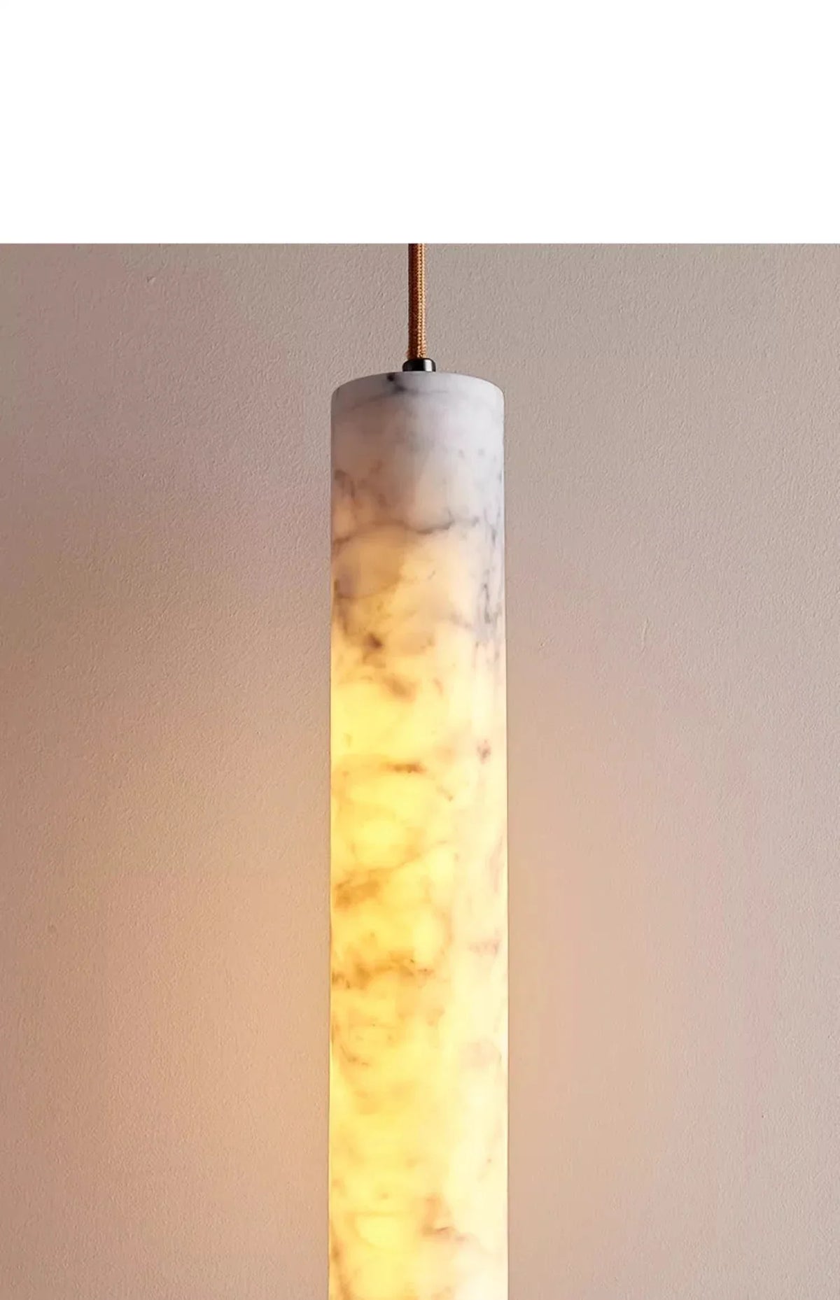 Wabi-sabi Style Bedroom Bedside Chandelier Bar Island Cream  Designer Hotel Natural Marble Lamps Room Decor — image 9