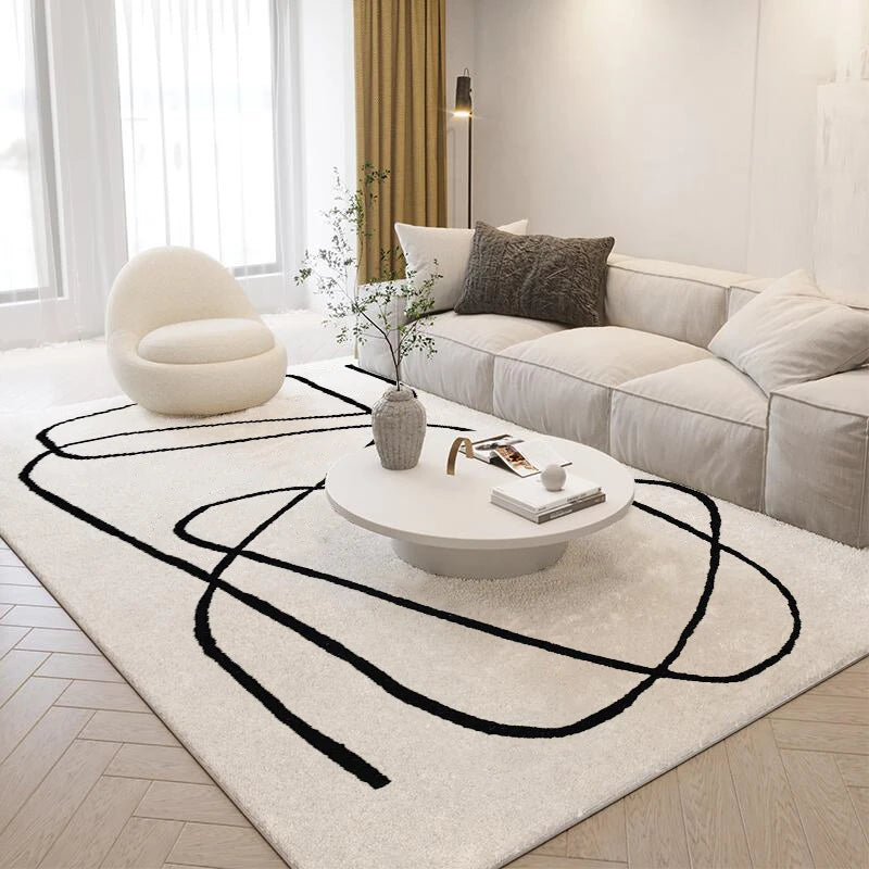 Nordic Abstract Plush Area Rug — Soft Non-Slip — main product view