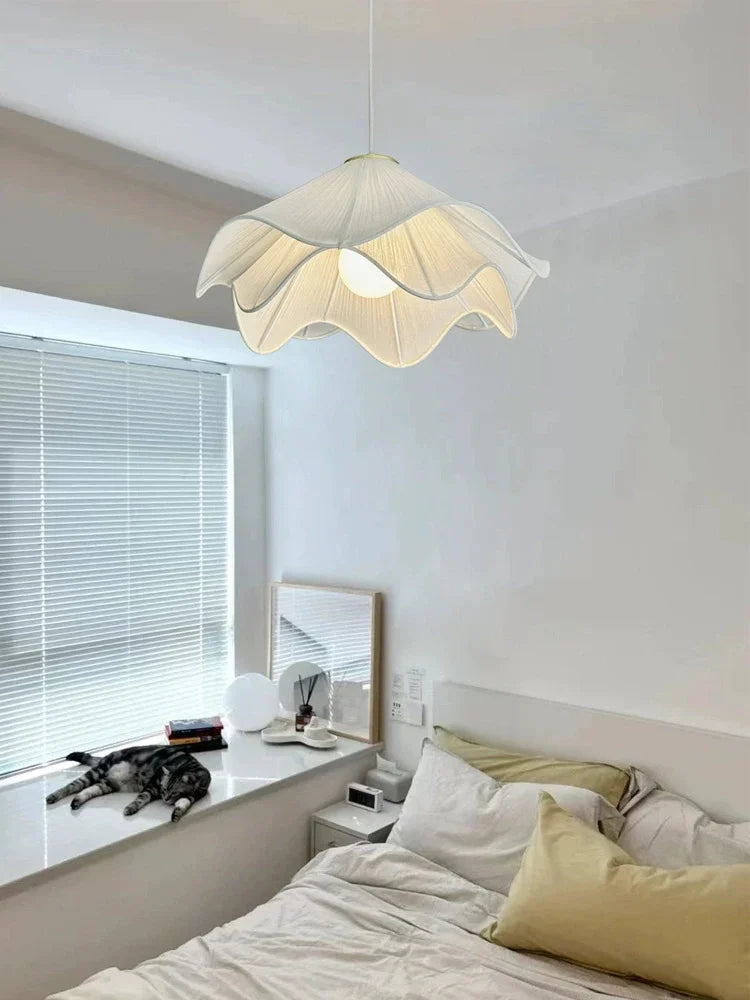 French Cream Style Chandelier Living Room Lamp Main Lamp Bedroom Light Nordic Simple Warm Romantic Master Bedroom Straw Hat Lamp — image 13