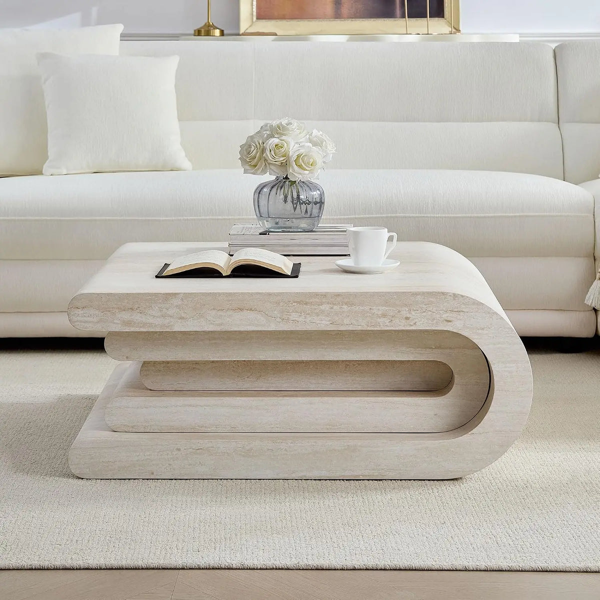 Nesting Drum Coffee Table Set - Modern Pair