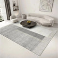 Light Gray Striped Area Rug — Machine-Washable — main product view