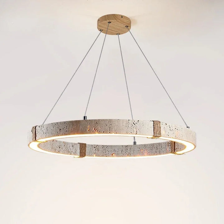 Natural stone pendant LED chandelier for dining or living room