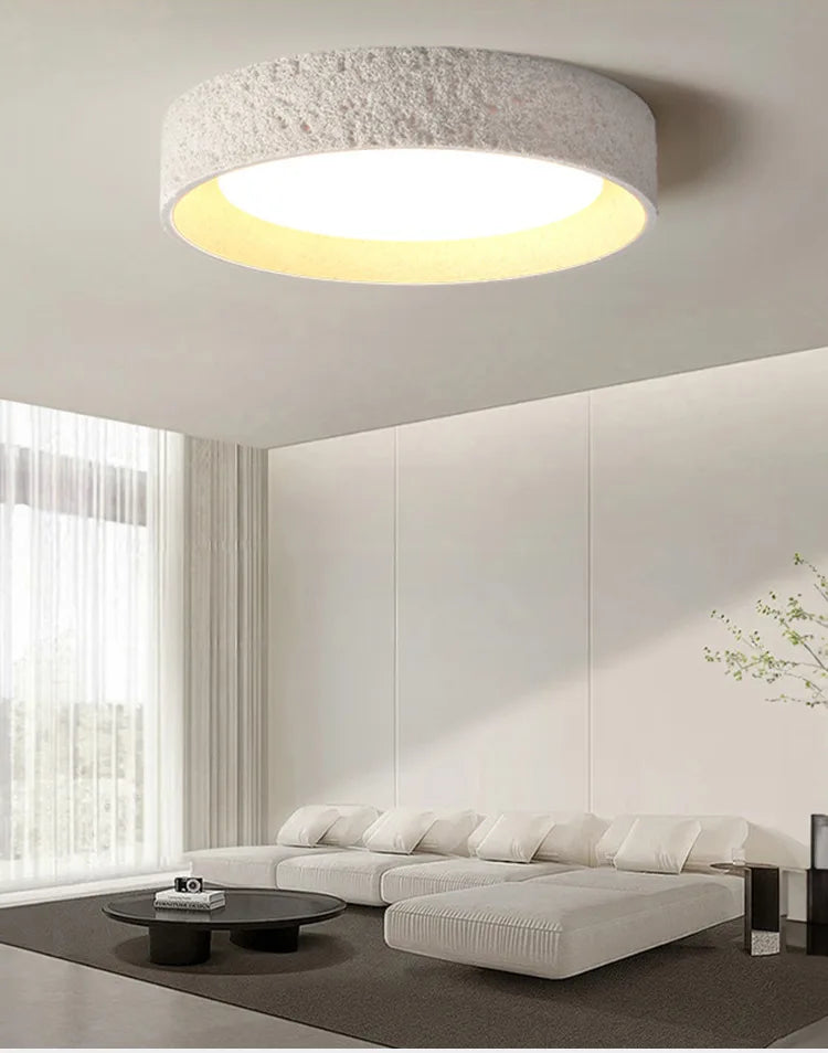Nordic Wabi-Sabi LED Ceiling Light — Ironware & Acrylic Fixture