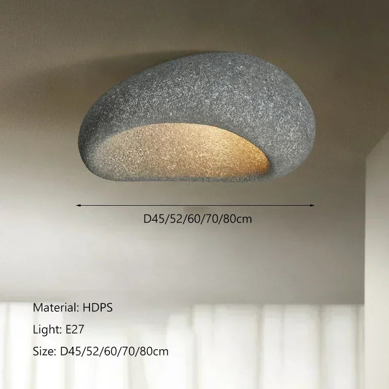 Sculptural Wabi-Sabi Ceiling Light — Organic Modern Pendant