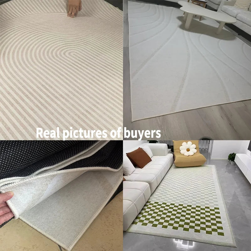 Beige Modern Area Rug — Soft Anti-Slip — lifestyle view