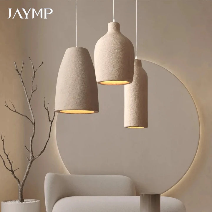 Wabi-Sabi Ceiling Chandelier — Iron & Polystyrene Pendant Light