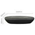 Italian Oval Stone Coffee Table - Minimalist Industrial