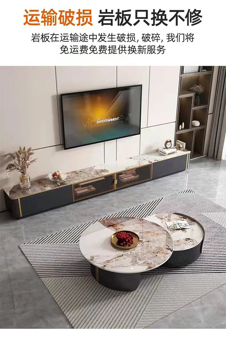Sculptural Marble Coffee Table - European Glam