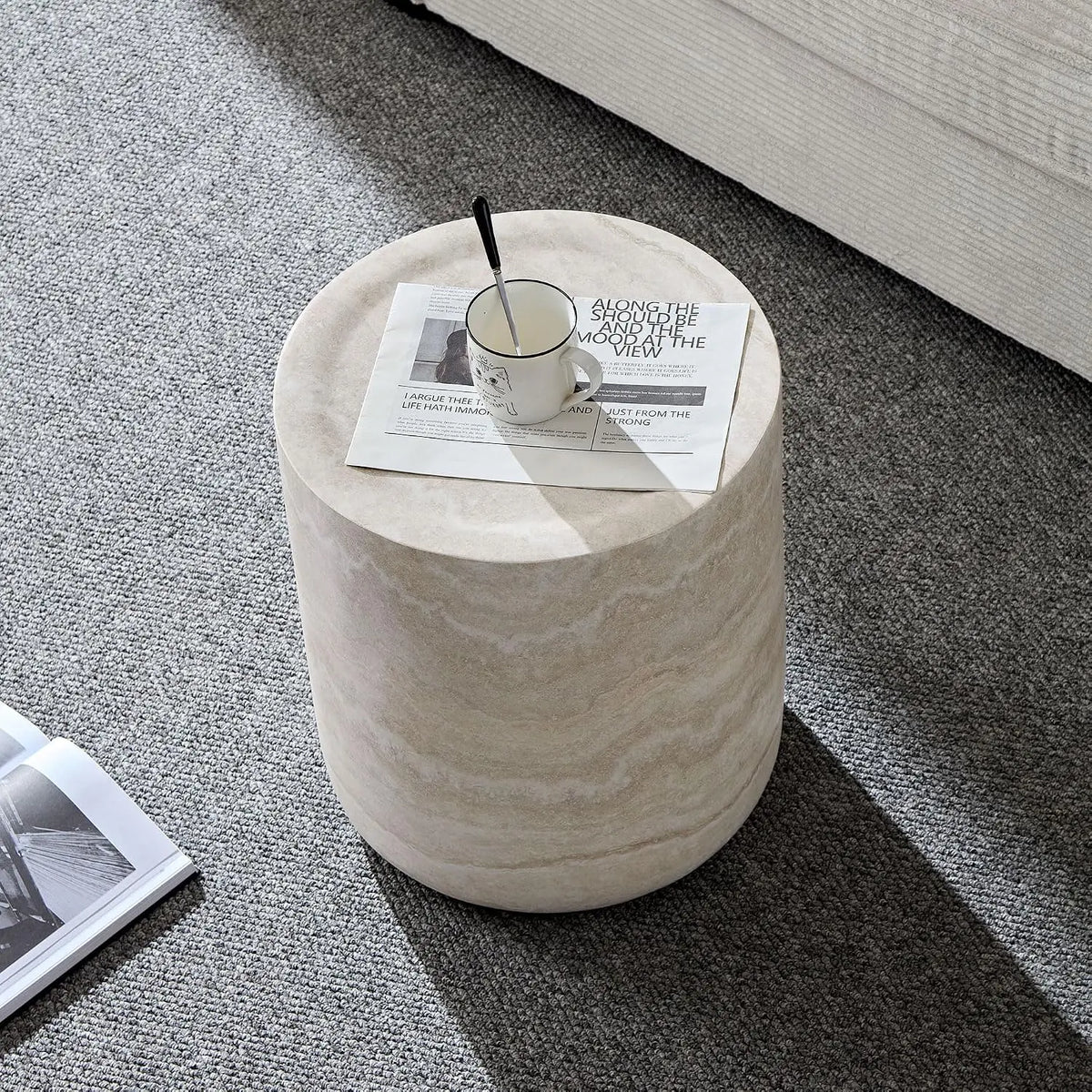 Nesting Drum Coffee Table Set - Modern Pair