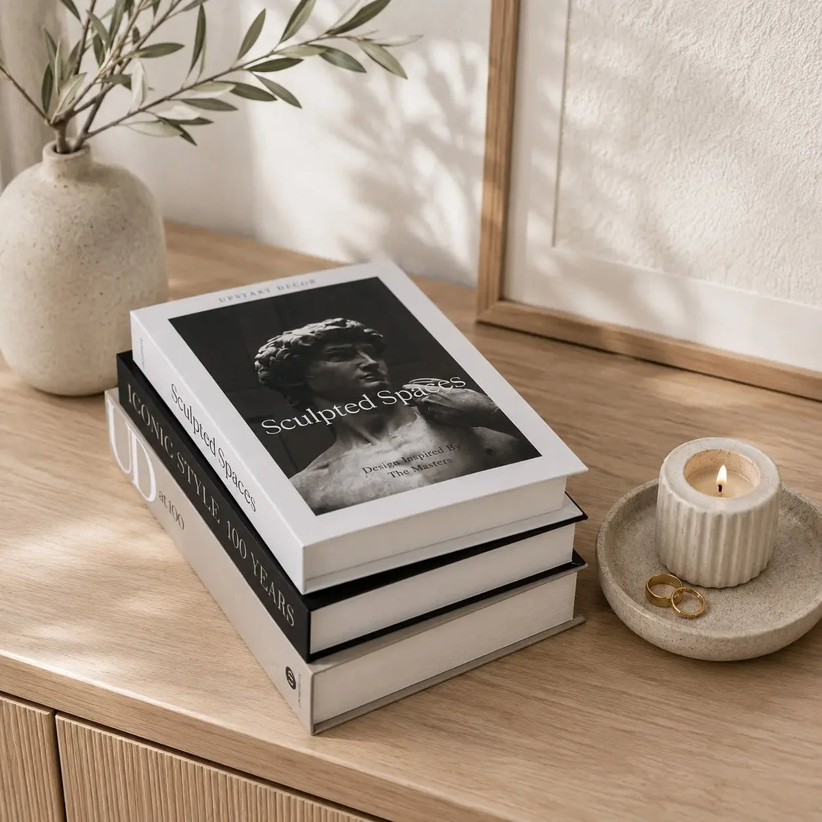3-Piece Decorative Book Set — Coffee Table Accent