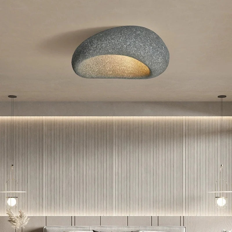 Sculptural Wabi-Sabi Ceiling Light — Organic Modern Pendant