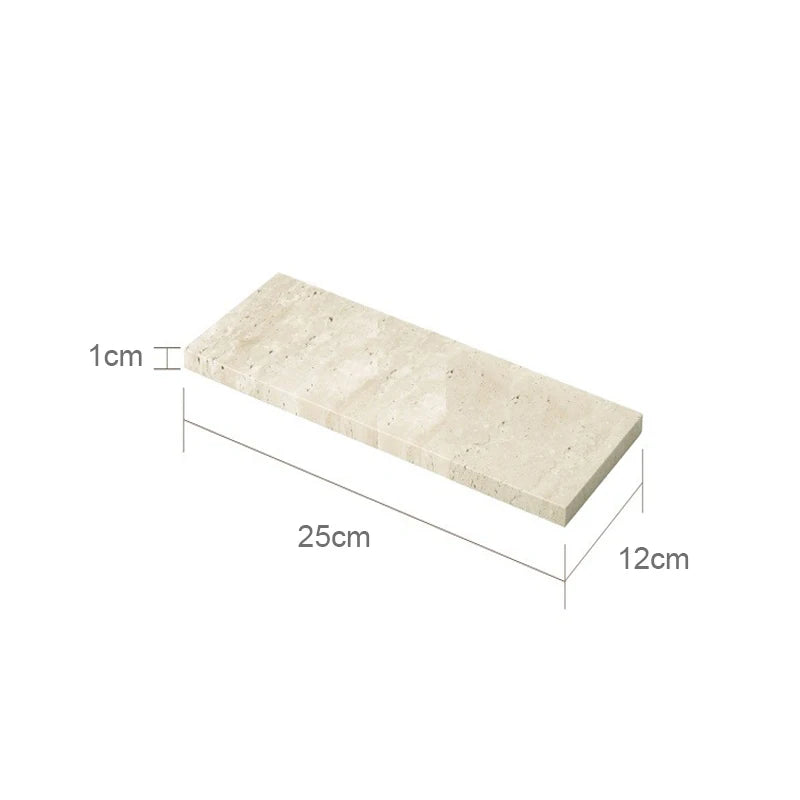 Beige Travertine Bathroom Accessory Set — 9-Piece