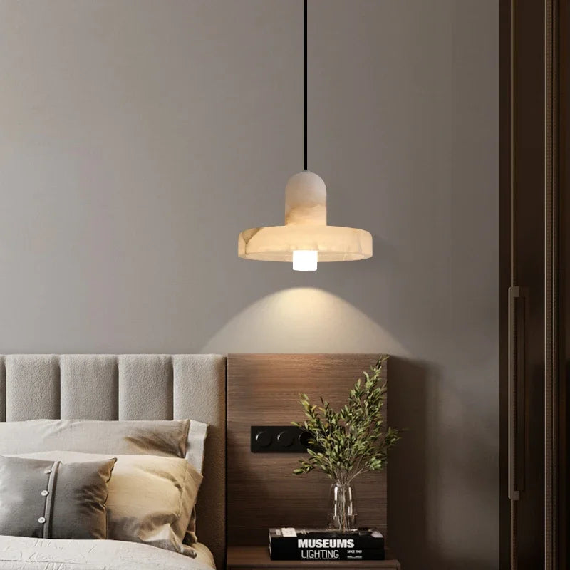 Marble Pendant Lamp — Luxury Bedside Light Fixture