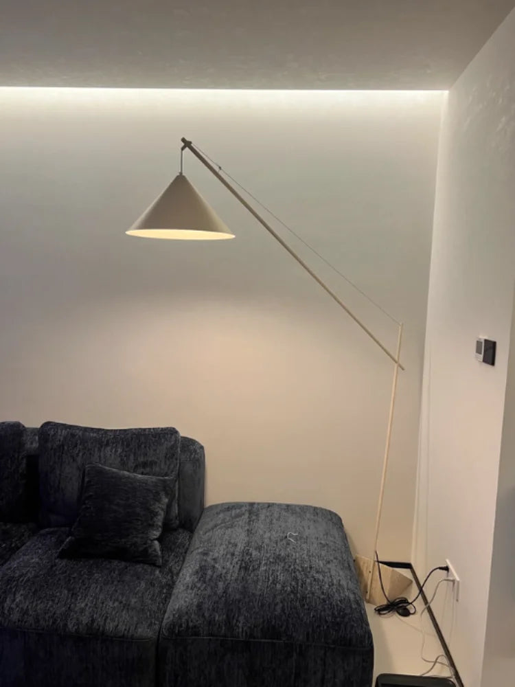French Marble Floor Lamp — Nordic Modern Standing Light — alternate angle view