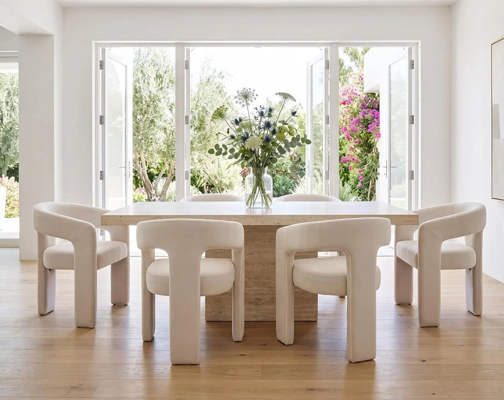 Modern Barrel Dining Chairs — Set of 6