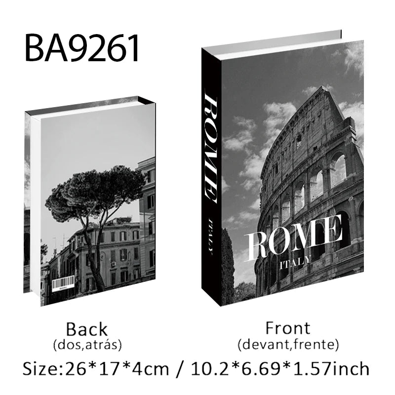 Faux Book Storage Box — Bauhaus Style Accent, 10.5"