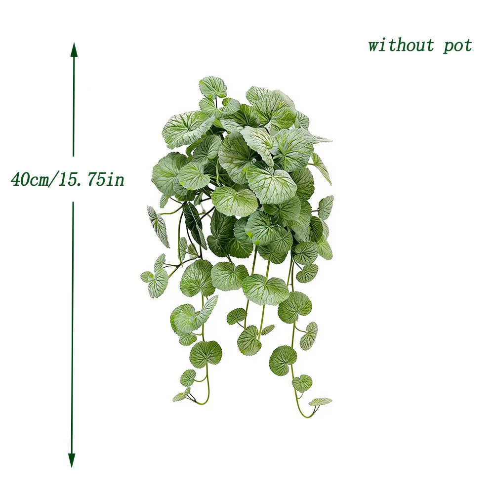 40-100cm Artificial Begonia Vines Fake Hanging Plants Silk Magnolia Vines Wall Hanging Crabapple Leaves For Home Garden Decor — image 10