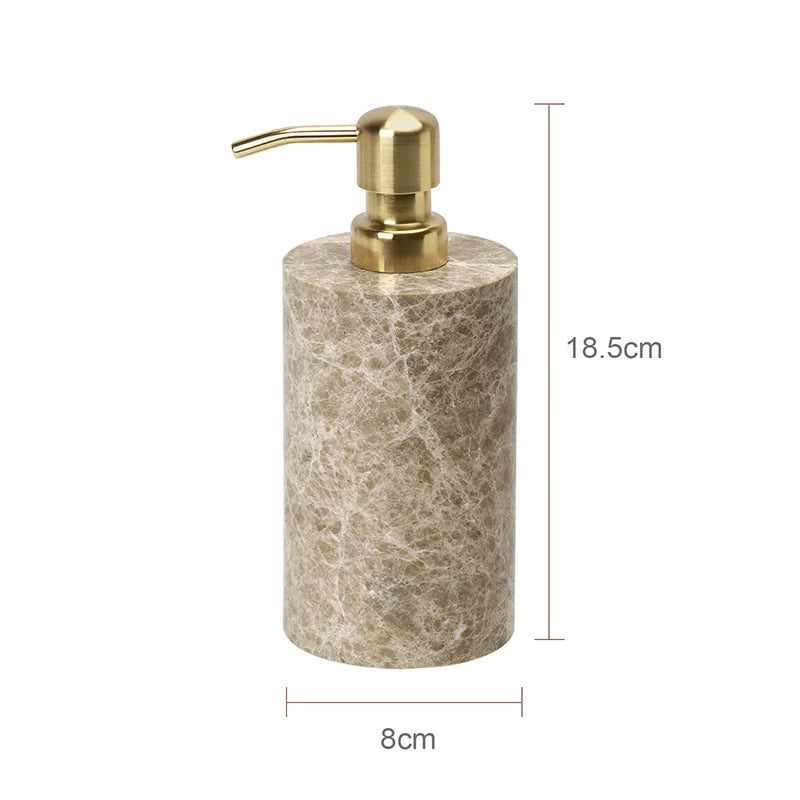 Emperador Marble Bathroom Accessory Set — 8-Piece