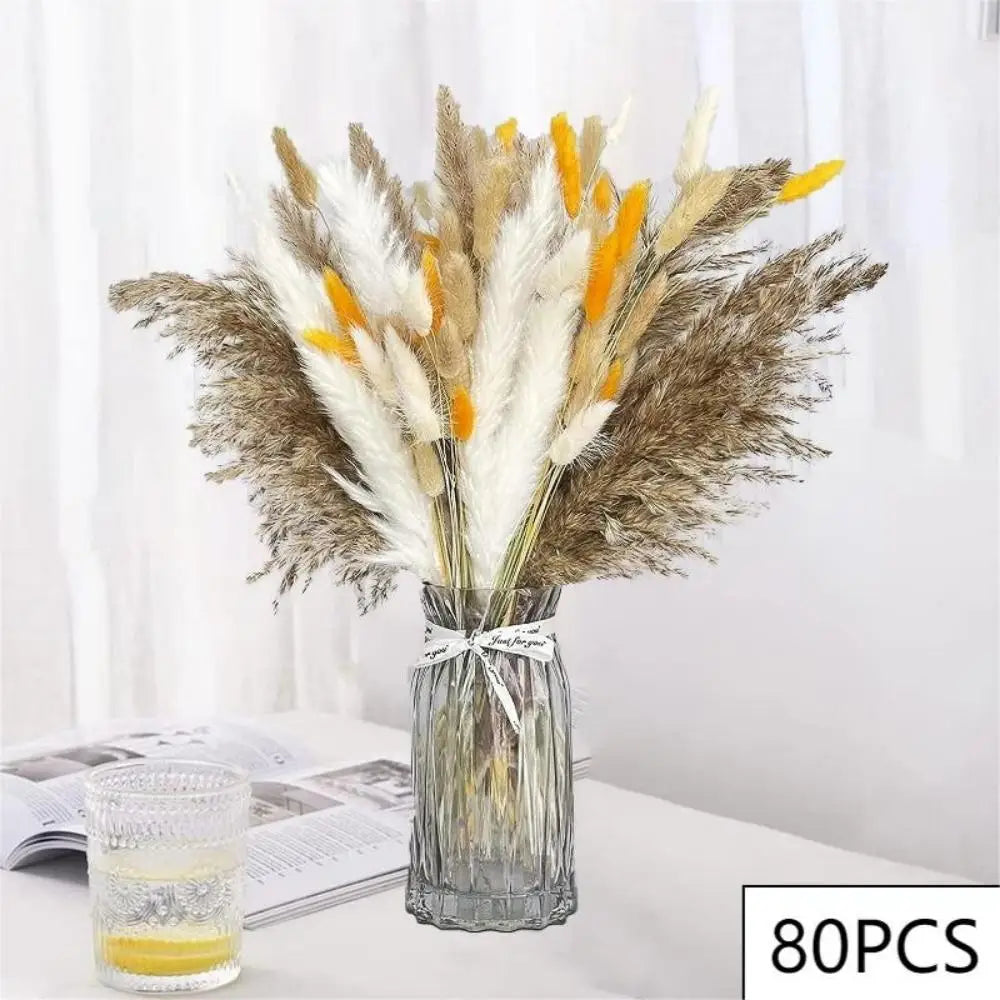 Autumn Pampas & Bunny Tails Dried Bouquet — Boho Vase Filler