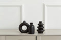 Bohemian Ceramic 3-Piece Vase Set — Black or White