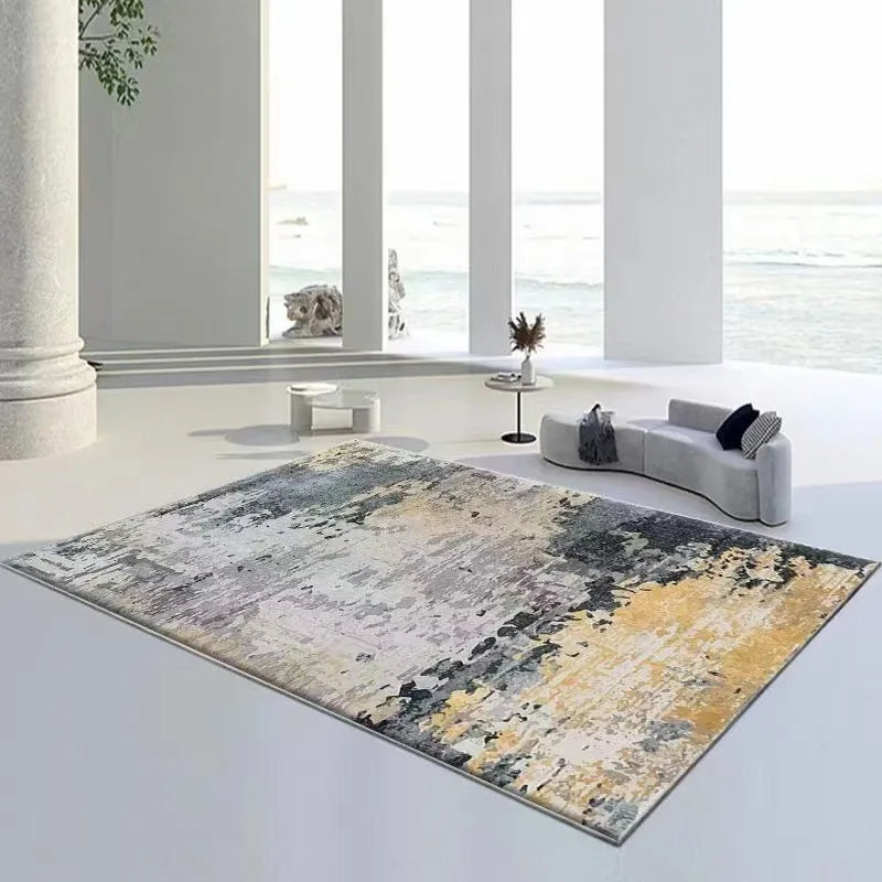 American Checkerboard Plush Area Rug — Retro Style
