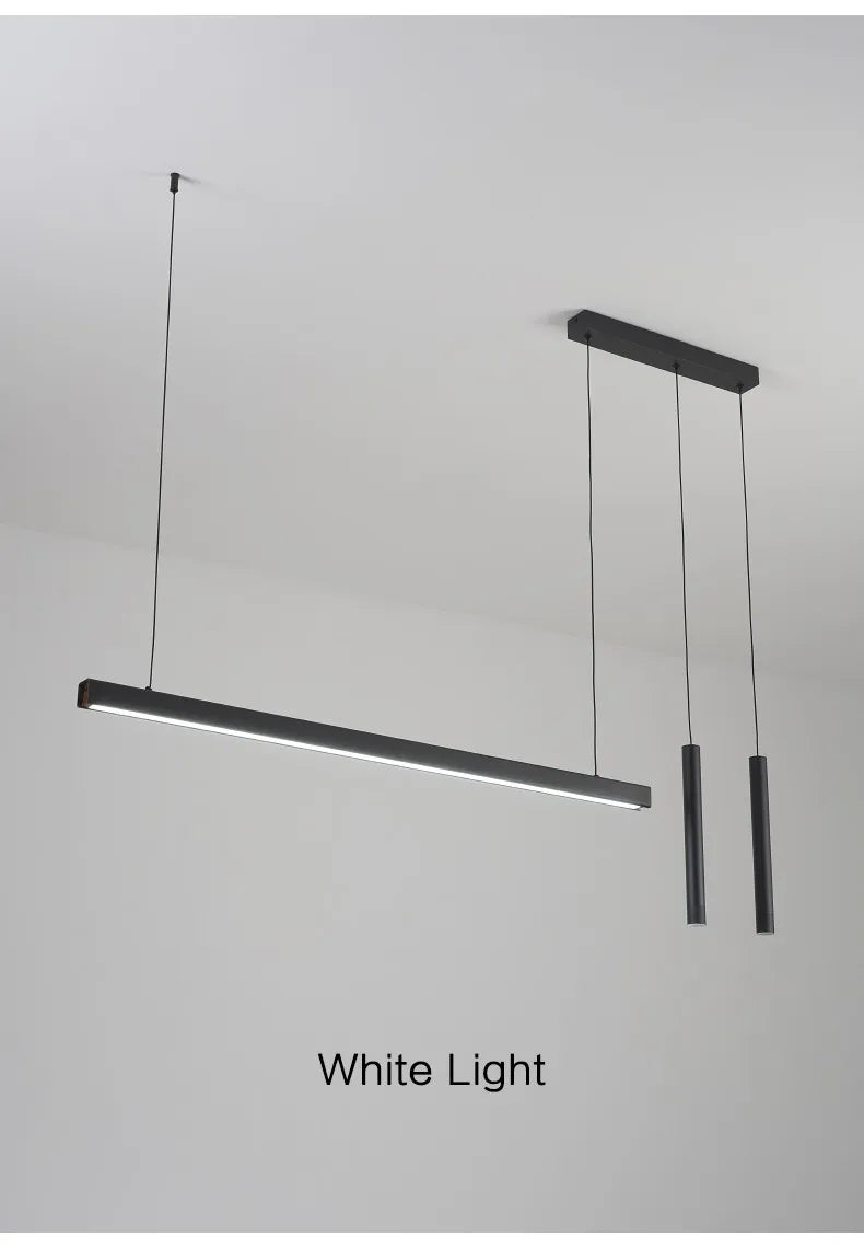 Dining Room Lamp Kitchen Lights Word Long Restaurant Chandelier Modern Minimalist Office Lamps Nordic Bar Island Chandeliers — image 21