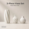 Textured Matte PLA 3-Piece Vase Set — Nordic Desktop