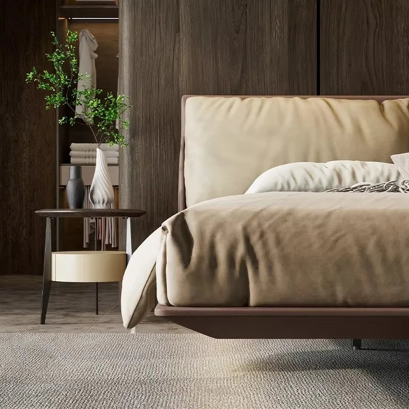 Italian Modern Storage Bed - Hotel Grade White
