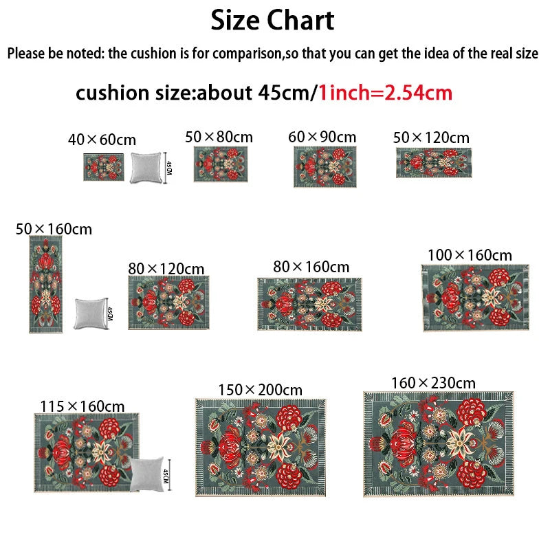 Modern Geometric Area Rug — Easy Clean Non-Slip — specification view