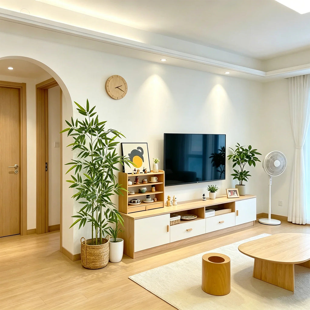 Artificial Green Bamboo Tree — 5.25-7.05 ft Multi-Stem — feature view