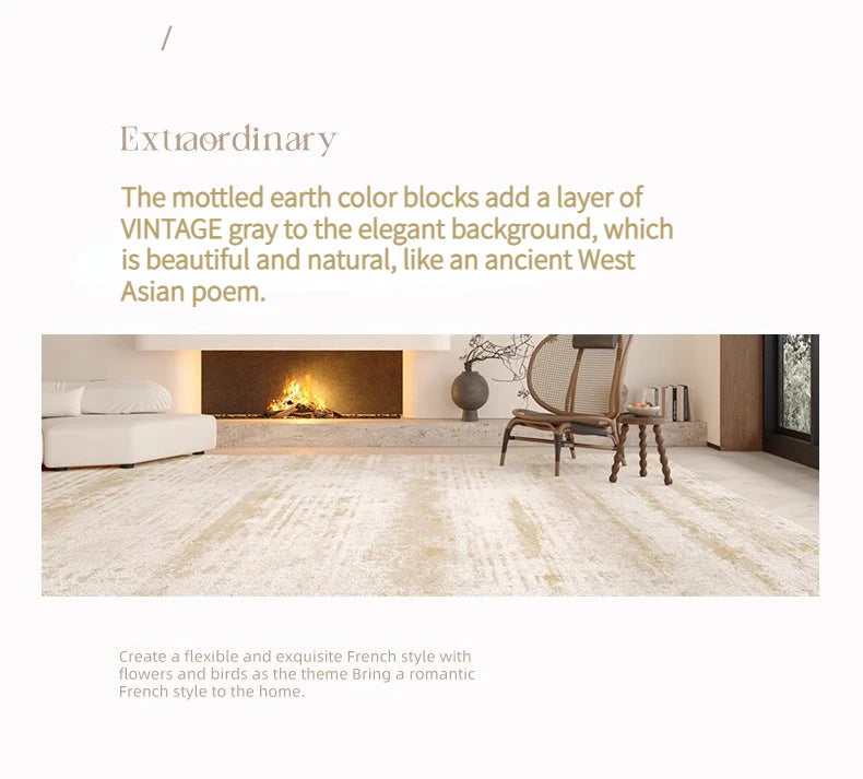 Modern Light Luxury Washed Area Rug — Wipeable