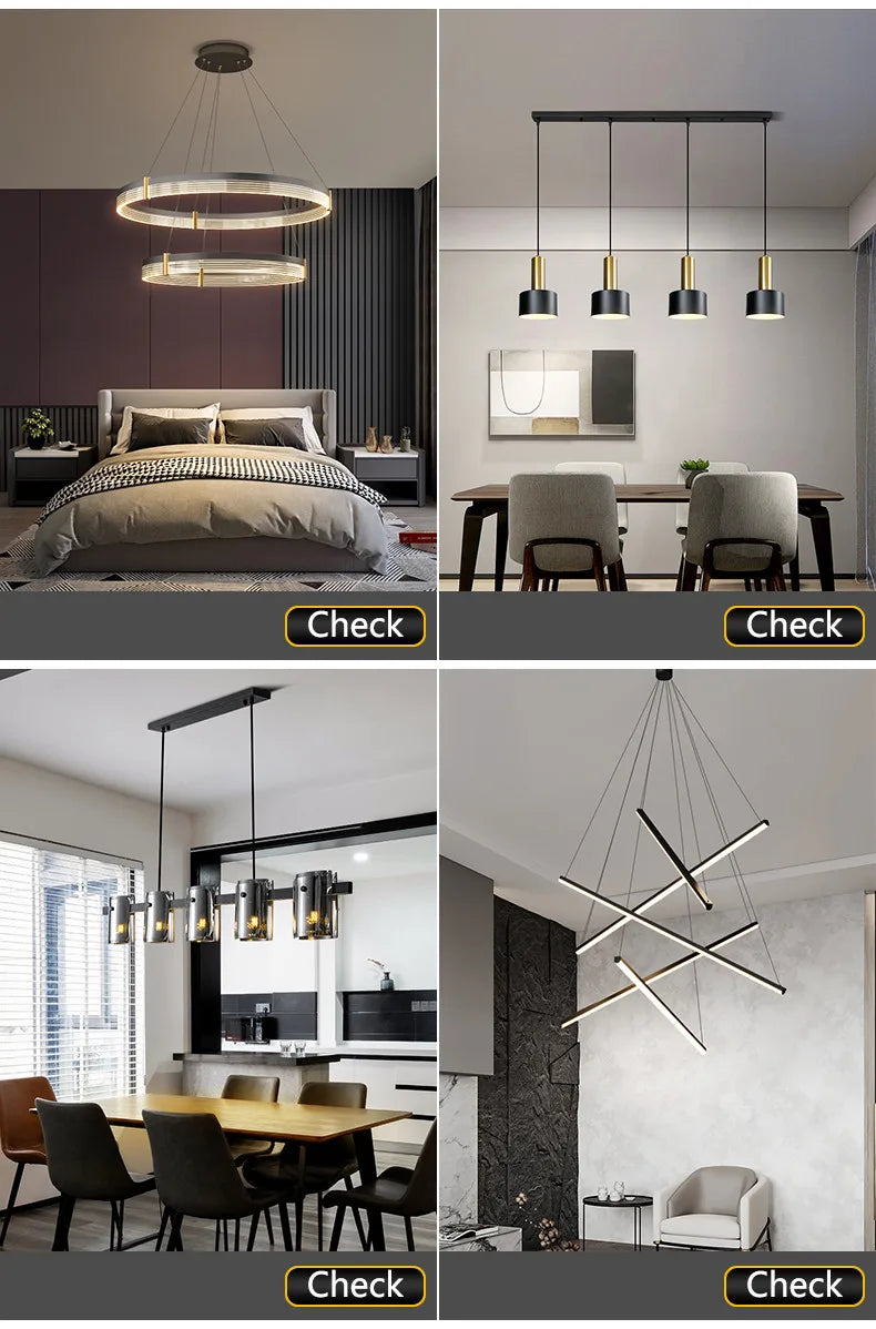 Bedside Chandelier Modern Minimalist Nordic Bedroom Minimalist Long Line Light Luxury Personality Creative Small Chandelier — image 21