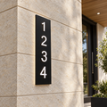 Modern Acrylic House Number Sign — LED Backlit Address